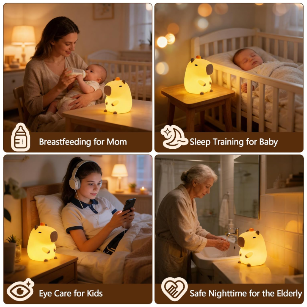 Sleepy Capybara Night Light